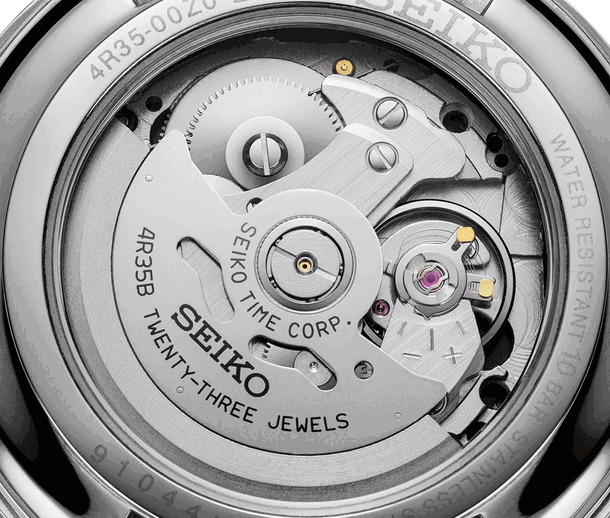 Mouvement Seiko 4R35 automatique avec masse oscillante apparente