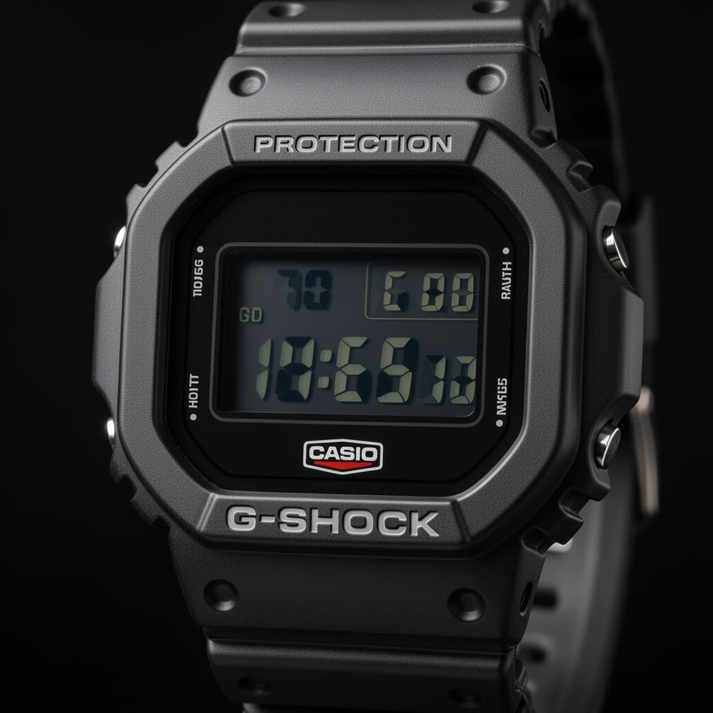 La Casio G-Shock DW-5600 : boîtier carré, résine noire, la montre la plus spatiale de l'histoire
