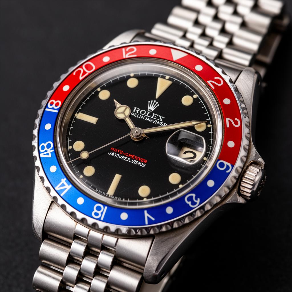 La Rolex GMT-Master Pepsi ref. 1675 : lunette bicolore rouge et bleu, cadran noir, l'icône d'Apollo 14