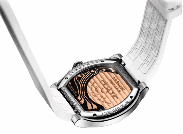 F.P. Journe Élégante calibre quartz Invenit mouvement fond de boîtier