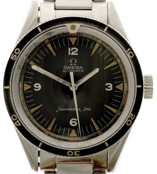 Omega Seamaster 300 referentie CK2913 uit 1957, zwarte wijzerplaat en draaibare bezel
