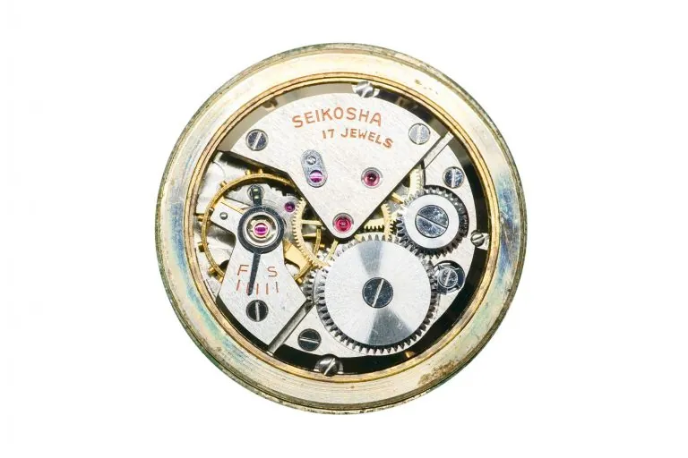 Kaliber Marvel van Suwa Seikosha uit 1956, eerste echte 100% eigen mechanisme